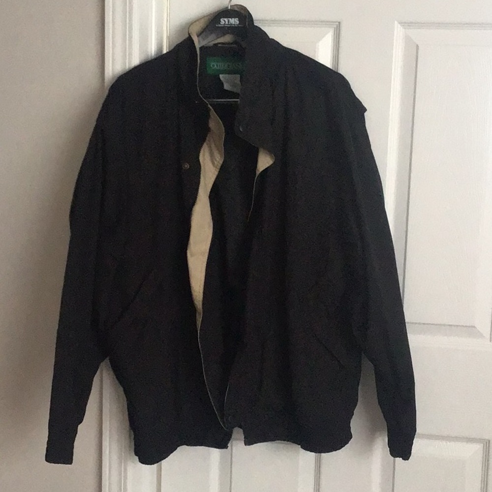 Outer banks nylon windbreaker jacket
